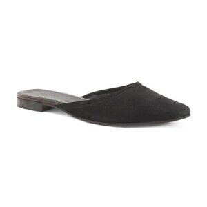 JACK ERWIN Made In Portugal Suede Paz Slip On Mules